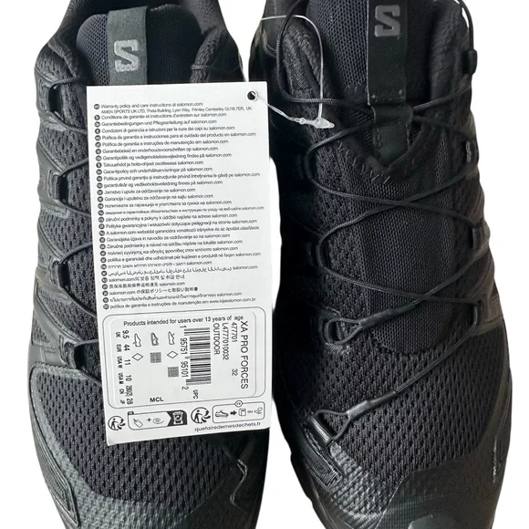 Salomon XA Pro Forces Black Phantom Men’s Trail Running Shoes M10 - Picture 3 of 6